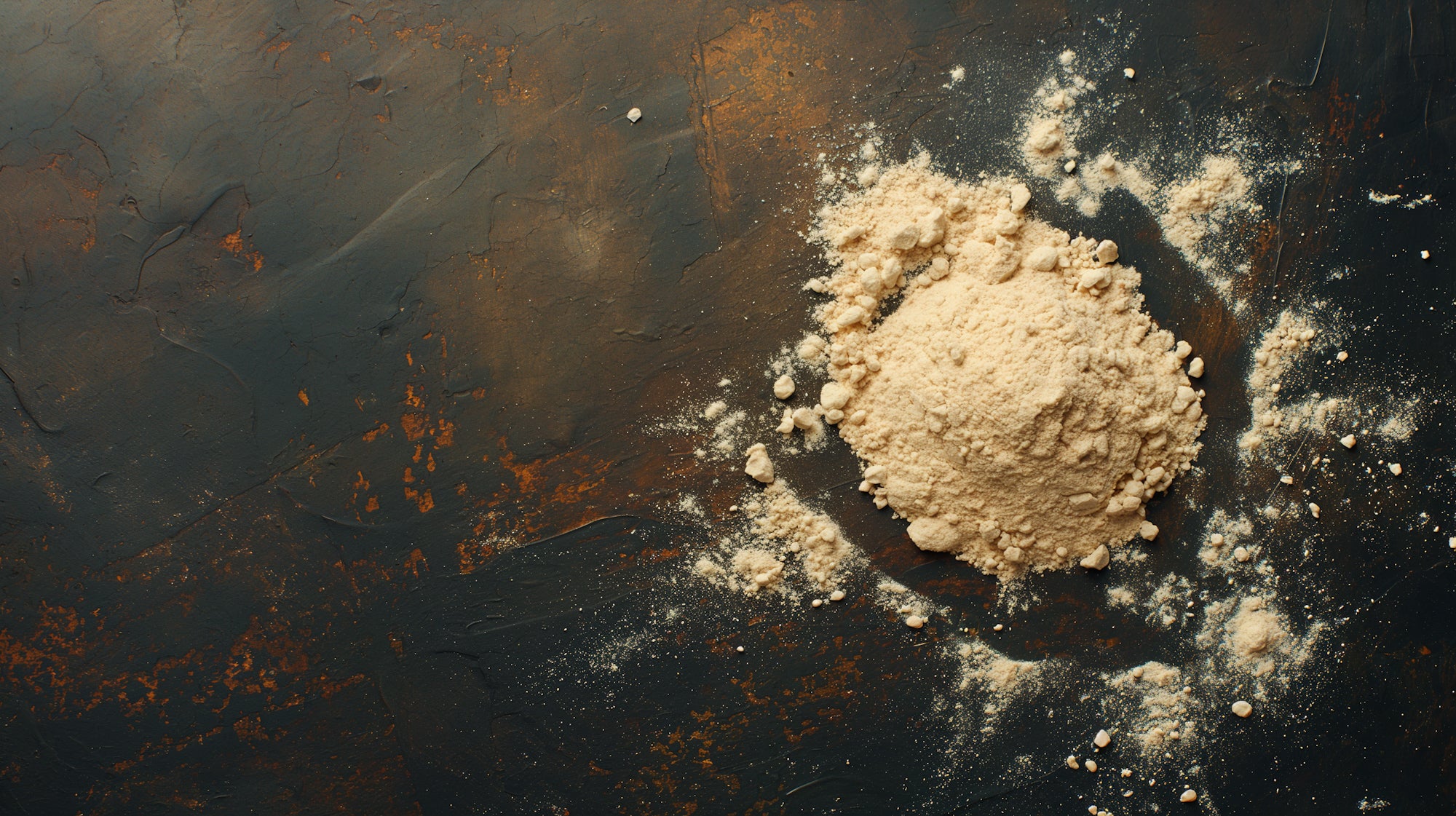 An image of bulk 15% Mesembrine Kanna Extract Powder made from organic sceletium tortuosum by Kanna Extract Company for sale for retail and wholesale laying on a rough surface.