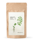 Front view of Kanna Herb packaging: 4g premium Sceletium tortuosum with 3% mesembrine for natural mood boost and relaxation—ethically sourced South African kanna supplement for teas and blends.