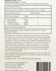 Back of Mint Kanna Drops label by Kanna Extract Co., detailing supplement facts, ingredients, and usage instructions. Contains 2ml of Sceletium tortuosum (kanna) extract with natural mint flavor in a 5ml dropper bottle. Bulk and wholesale options available.