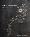 An image of the front package label for Kanna Extract Company’s Lift Kanna Chocolate made from organic Sceletium tortuosum and organic Cacao available for bulk purchasing or wholesale.