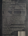 An image of Kanna Extract Company’s LIFT XR pure Kanna Extract back package label. The label states supplement facts, 40 servings per container, alkaloid content, warnings, bulk and wholesale pricing sheets and instructions.
