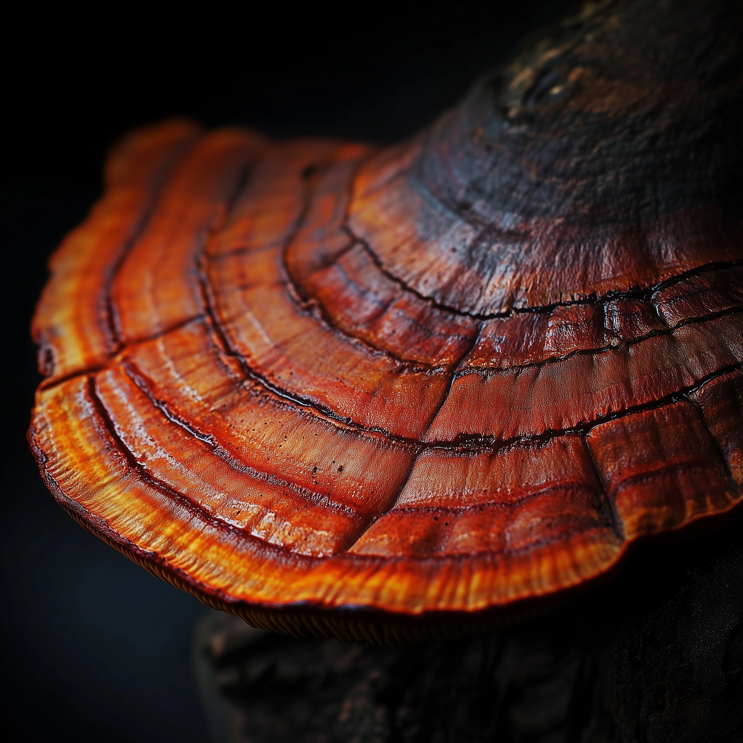 Reishi mushroom (Ganoderma lucidum) used in Relax and Dream Kanna Dailies by Kanna Extract Co.