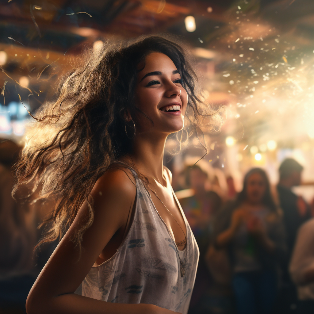 Woman enjoying a night out with no alcohol or toxic substance, just enjoying a dose of kanna extract co lift sceletium tortuosum extract powder grown organically in south africa