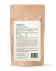 Back of the Fortified Kanna Herb pouch, showing the ingredient panel and directions for use
